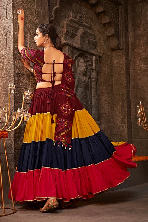 Shubhkala Multi Color Beautiful Chaniya Choli for Women Navratri Festival